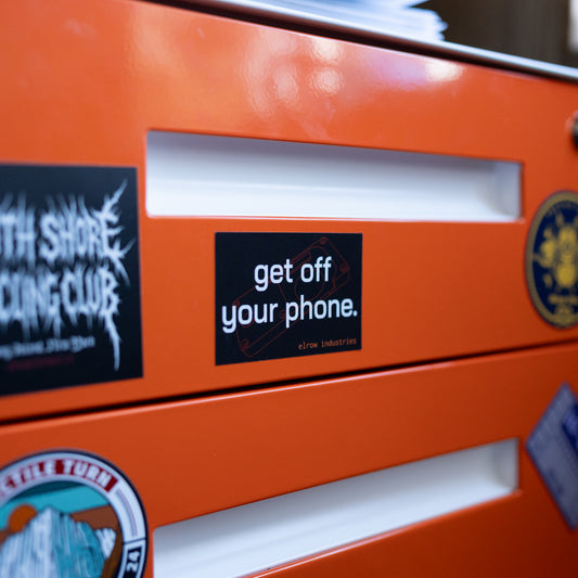 "get off your phone" sticker pack